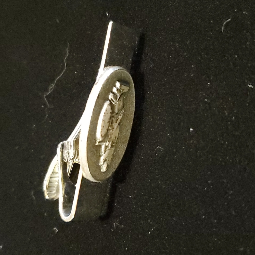 Vintage Sterling Silver Airplane Tie Clip